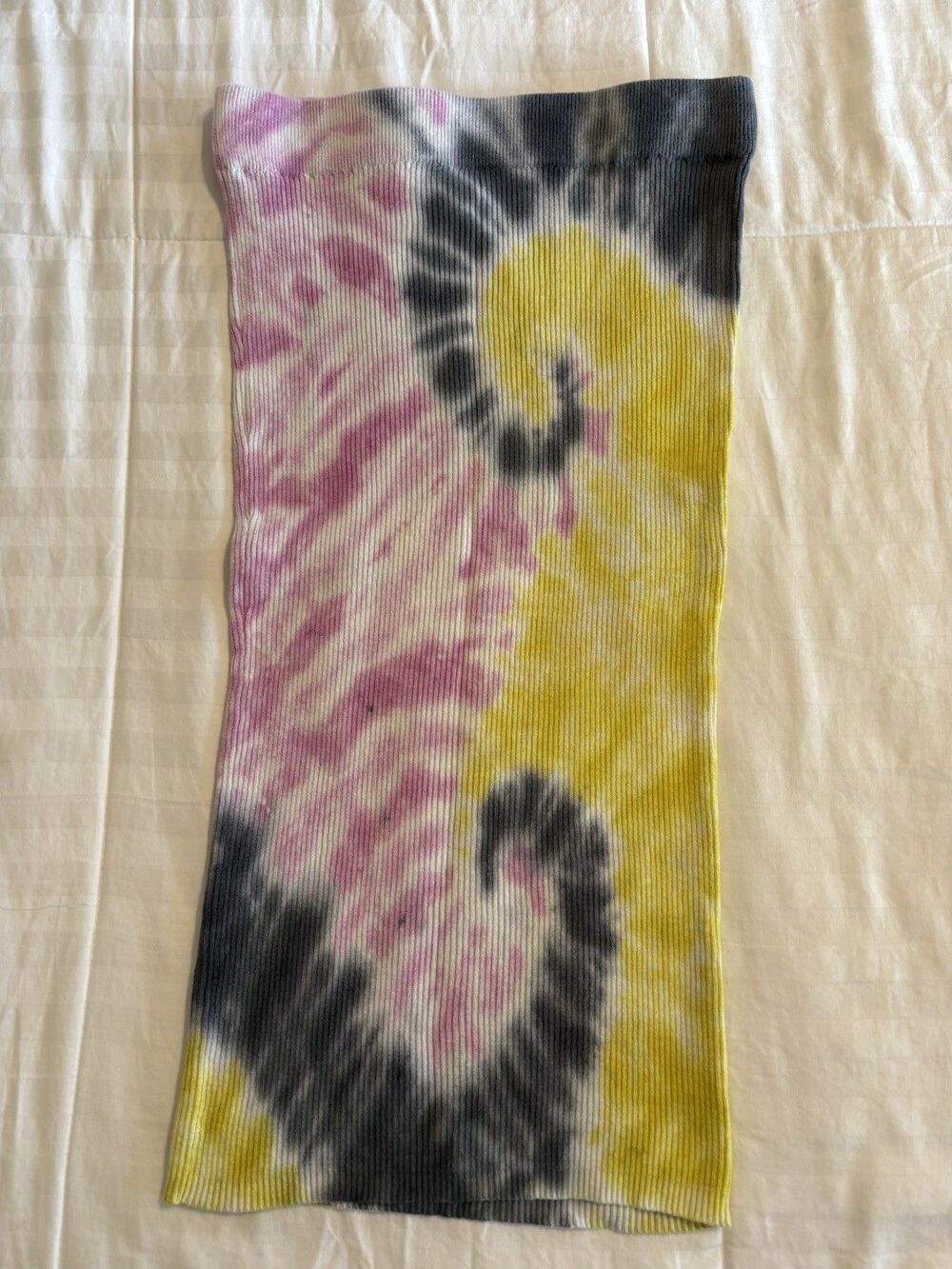 Jolie and Joy Strapless Ribbed Tie Dye Bodycon Dress / Skirt Duo Large